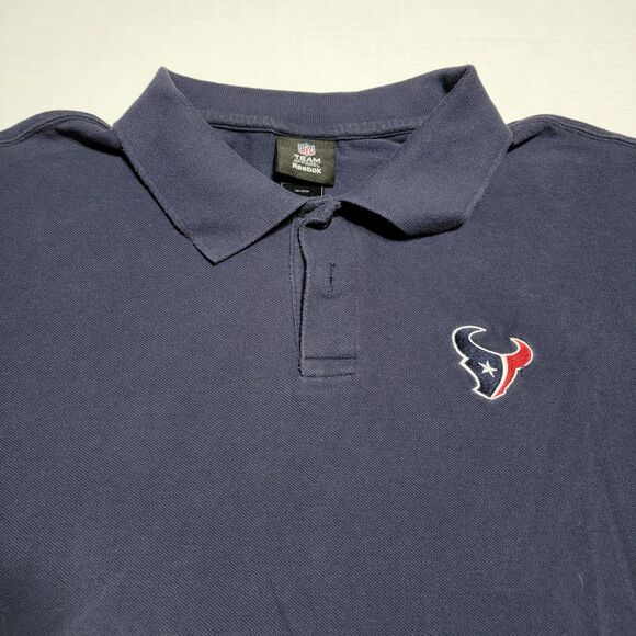 Reebok NFL Team Apparel SS Polo Houston Texans Dark Navy - Size Large - Picture 1 of 5